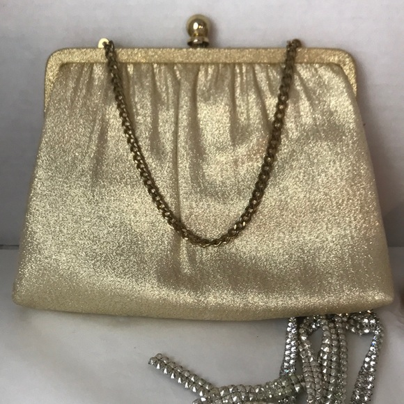 Ande’ Handbags - Vintage gold lame’ handbag